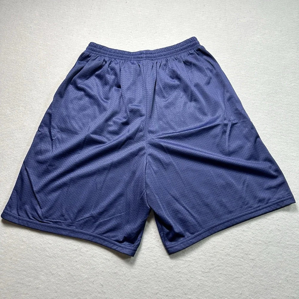 Nike Y2K Spell Out USA Track & Field Mesh Shorts Blue Nylon Mens Small